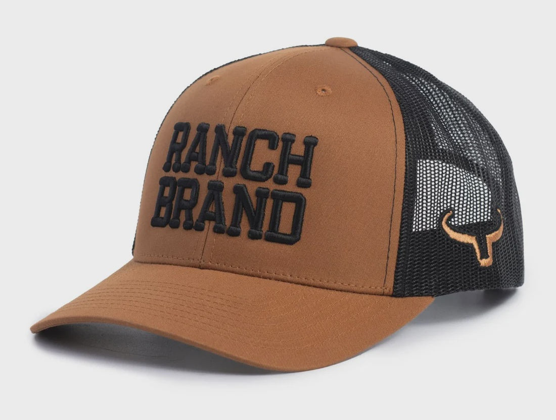 Casquette Big Ranch | Camel & Mesh Noir | Logo Noir – La boutique Hunt ...