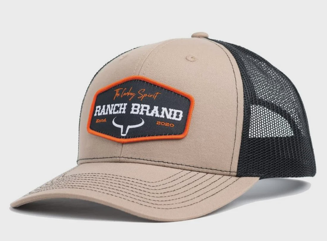 Casquette Patch Ranch | Beige & Mesh Noir | Logo Orange – La boutique ...