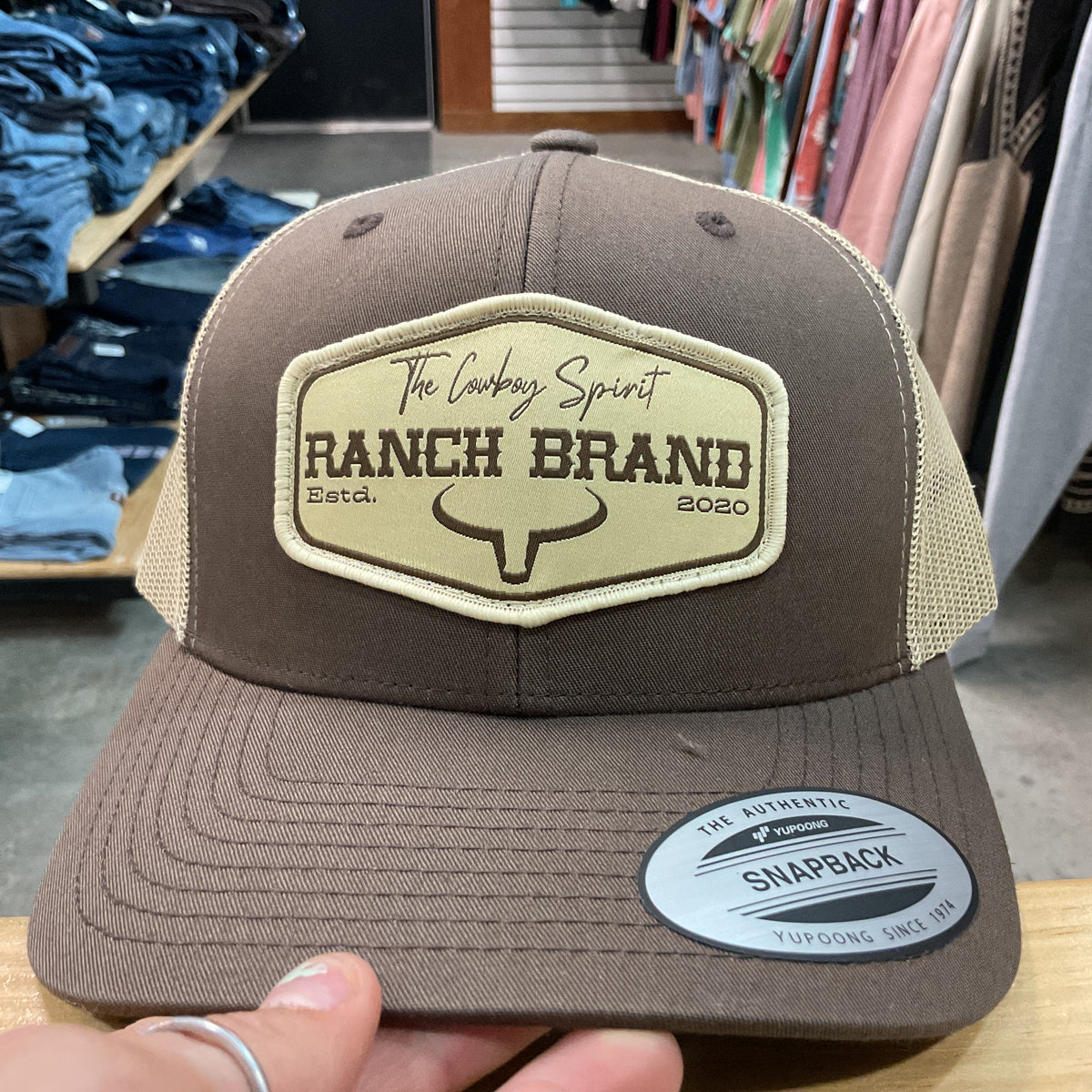 Casquette Patch Ranch – Brun & Mesh Beige – Logo Beige – La boutique ...